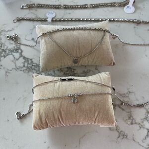 Silver tone anklets and Bracelets 4